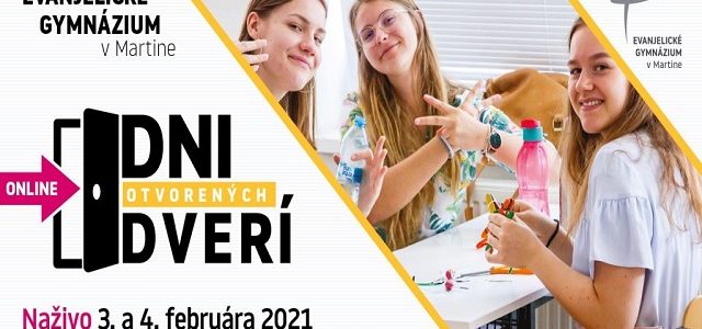 Evanjelická spojená škola v Martine pozýva na Deň otvorených dverí