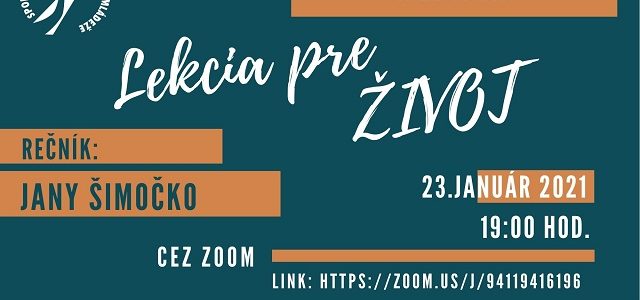 POZVÁNKA: Webinár SEM „Lekcia pre život“