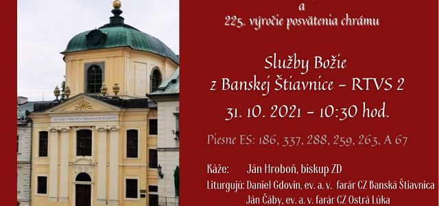 Reformačné televízne Služby Božie z Banskej Štiavnice