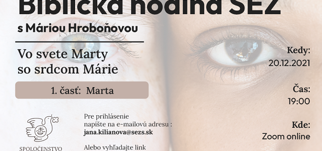 POZVÁNKA: Biblická hodina SEŽ