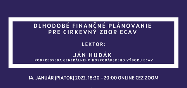 POZVÁNKA: Online školenie pre cirkevné zbory ECAV