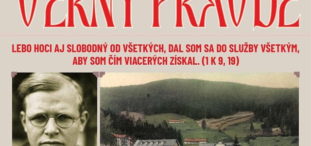 POZVÁNKA: Spomienkové podujatie na D. Bonhoeffera