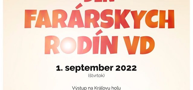 POZVÁNKA: Stretnutie farárskych rodín ZD a VD ECAV