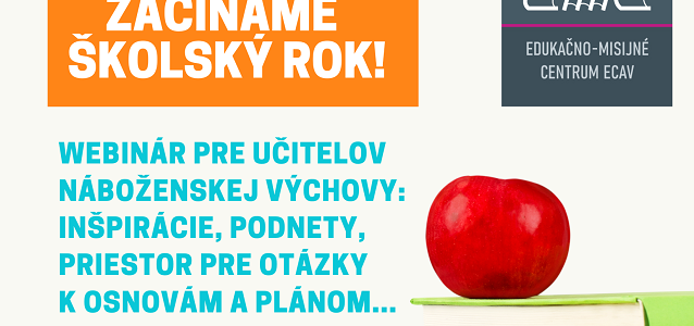 POZVÁNKA: Webinár pre učiteľov náboženskej výchovy