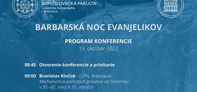 POZVÁNKA: Konferencia „Barbarská noc evanjelikov“