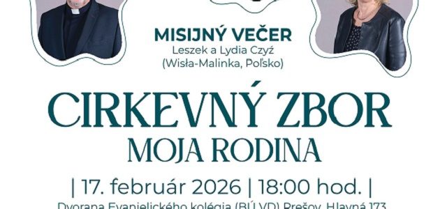 POZÝVAME: Misijný večer s Czyźovcami
