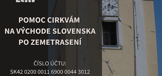 Pomoc cirkvám na východe Slovenska po zemetrasení