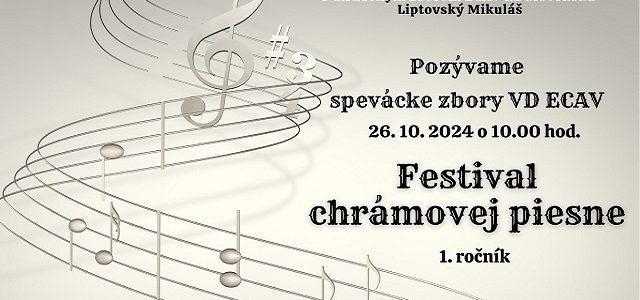 Pozývame na Festival chrámovej piesne VD